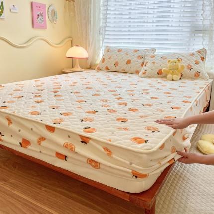 91家纺网 家纺一手货源 找家纺 （总）沐慕 2022牛奶绒夹棉床笠