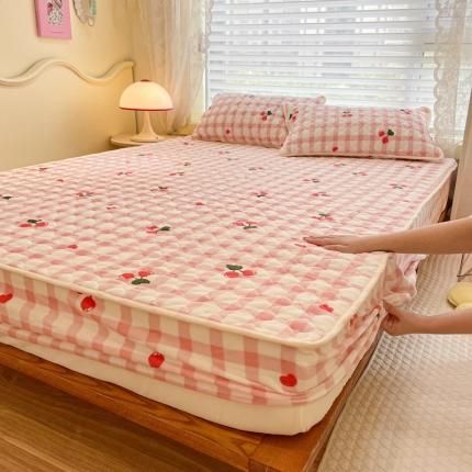 91家纺网 家纺一手货源 找家纺 （总）沐慕 2022牛奶绒夹棉床笠