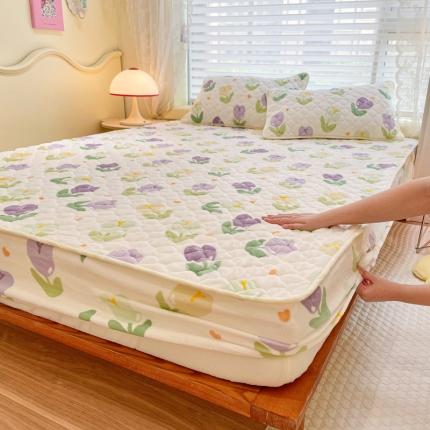 91家纺网 家纺一手货源 找家纺 （总）沐慕 2022牛奶绒夹棉床笠