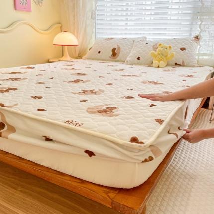 91家纺网 家纺一手货源 找家纺 （总）沐慕 2022牛奶绒夹棉床笠