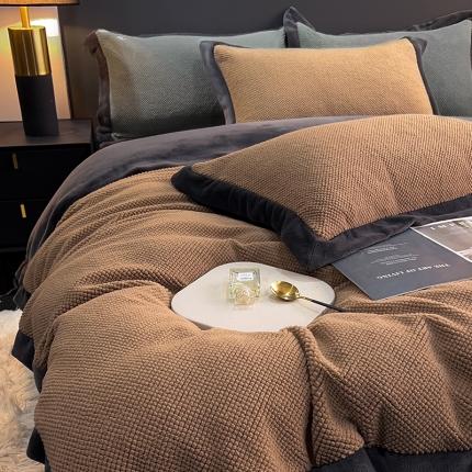 91家纺网 家纺一手货源 找家纺 （总）网客 2024高端奢品泡芙绒四件套