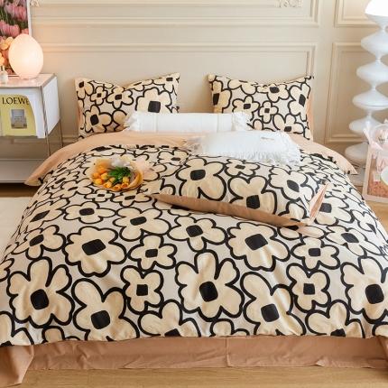 （总）千朵 2022新款活性生态纯棉磨毛印花四件套