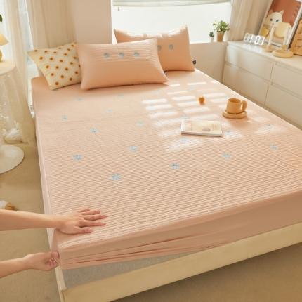 91家纺网 家纺一手货源 找家纺 总 丽芙A类全棉13372大豆抗菌拷边定位绣花床笠雏菊四季款