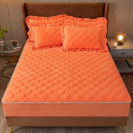 91家纺网 家纺一手货源 找家纺 （总）宜凡2022新款牛奶绒纯色夹棉床笠