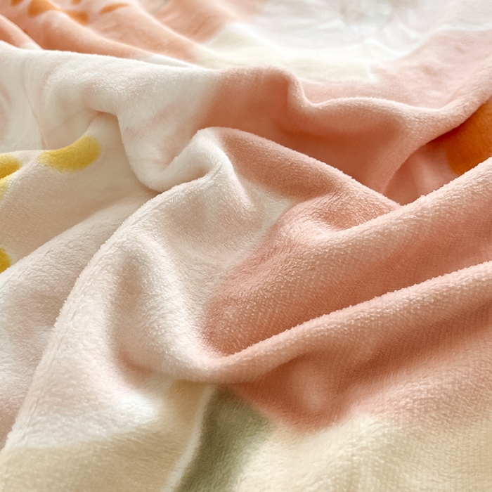 91家纺网 家纺一手货源 找家纺 2022新款爆款慕尚高克重田园风印花牛奶绒四件套 花蕾