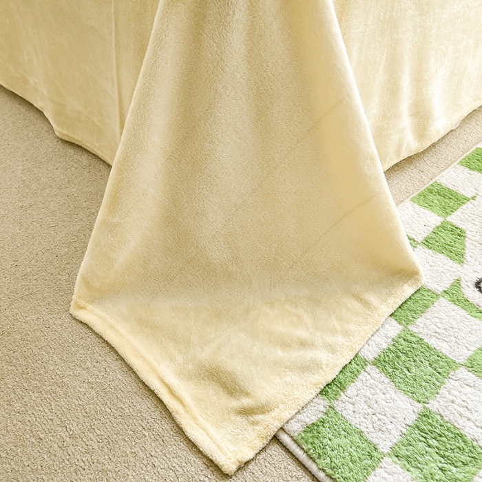 91家纺网 家纺一手货源 找家纺 2022新款爆款慕尚高克重田园风印花牛奶绒四件套 静谧