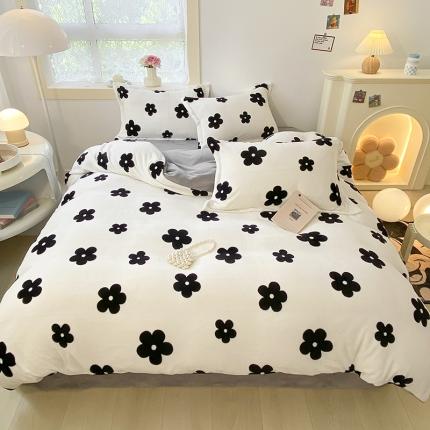 沐慕  2022新款牛奶绒四件套 香系花花