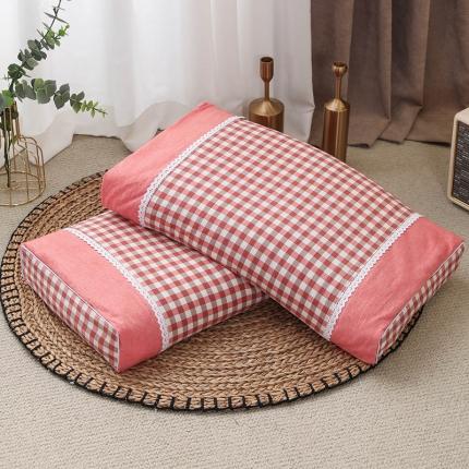 91家纺网 家纺一手货源 找家纺 （总）织布人 2022新款纯棉水洗棉宫廷风荞麦枕硬方枕头枕芯