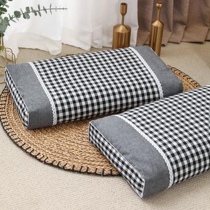 91家纺网 家纺一手货源 找家纺 （总）织布人 2022新款纯棉水洗棉宫廷风荞麦枕硬方枕头枕芯