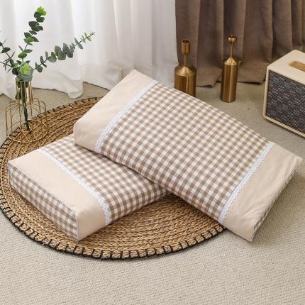 91家纺网 家纺一手货源 找家纺 （总）织布人 2022新款纯棉水洗棉宫廷风荞麦枕硬方枕头枕芯