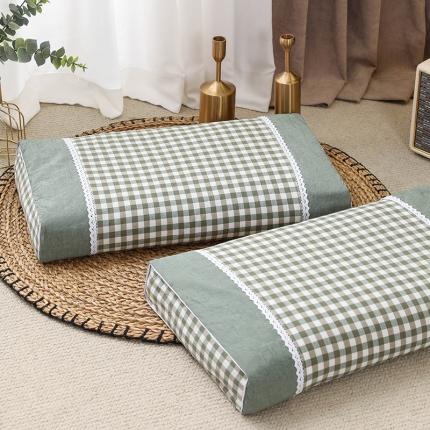 91家纺网 家纺一手货源 找家纺 （总）织布人 2022新款纯棉水洗棉宫廷风荞麦枕硬方枕头枕芯