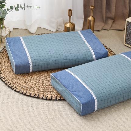 91家纺网 家纺一手货源 找家纺 （总）织布人 2022新款纯棉水洗棉宫廷风荞麦枕硬方枕头枕芯