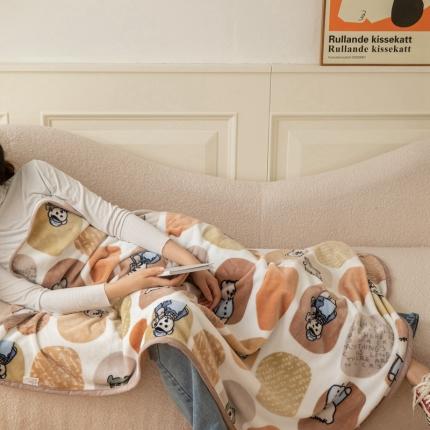 91家纺网 家纺一手货源 找家纺 舒梦琪爆款加厚小清新牛奶绒空调毯披肩毯卡通午睡毛毯 小熊抱抱