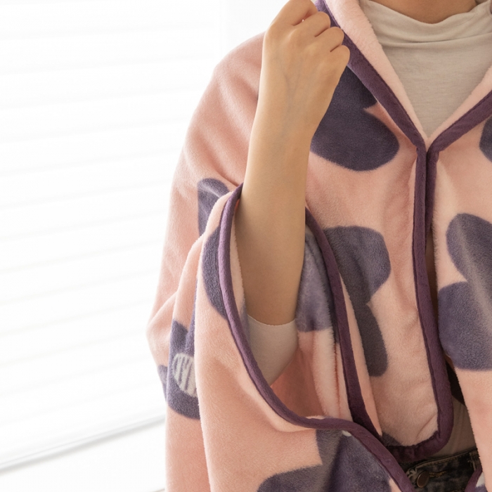 91家纺网 家纺一手货源 找家纺 舒梦琪爆款加厚小清新牛奶绒空调毯披肩毯卡通午睡毛毯 爱心满满