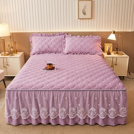 91家纺网 家纺一手货源 找家纺 （总）宜凡2022新款纯色夹棉床裙