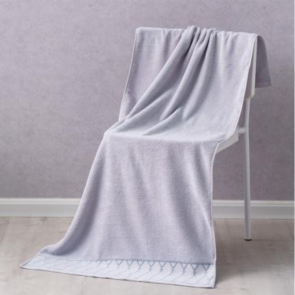 91家纺网 家纺一手货源 找家纺 朴尔2022新款全棉32股毛巾浴巾--大立体棱形系列 70*140浴巾-浅灰色