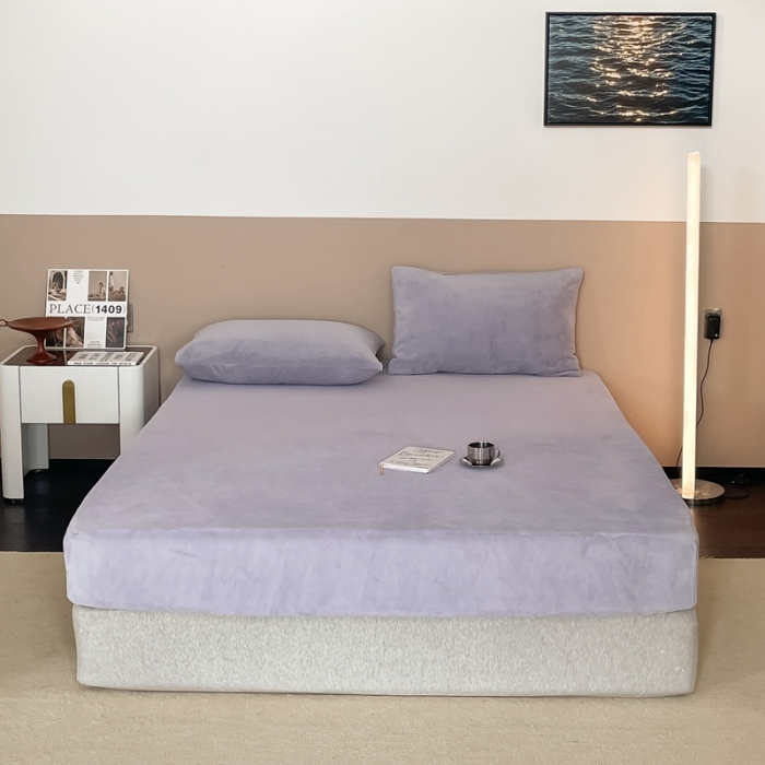 91家纺网 家纺一手货源 找家纺 法芙娜 A类牛奶棉单层床笠 灰