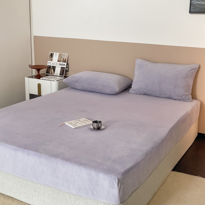 91家纺网 家纺一手货源 找家纺 法芙娜 A类牛奶棉单层床笠 灰