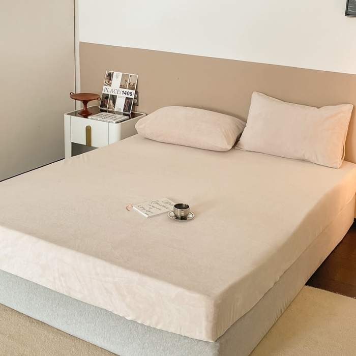 91家纺网 家纺一手货源 找家纺 法芙娜 A类牛奶棉单层床笠 米