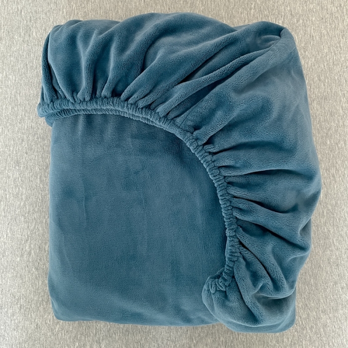 91家纺网 家纺一手货源 找家纺 法芙娜 A类牛奶棉单层床笠 深蓝