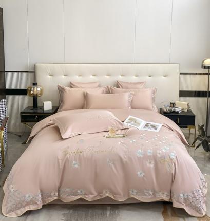 91家纺网 家纺一手货源 找家纺 红嘴企鹅 2025新款水洗棉磨毛四件套-蝶恋花 蝶恋花粉色