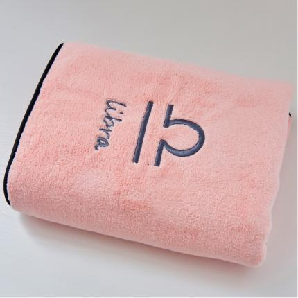 朴尔 2022新款十二星座毛巾浴巾系列 70*140浴巾-天秤座-粉色