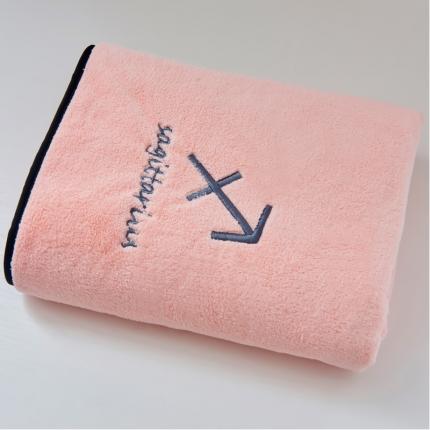 朴尔 2022新款十二星座毛巾浴巾系列 70*140浴巾-射手座-粉色