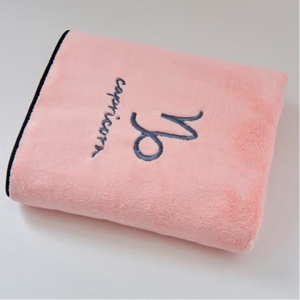 朴尔 2022新款十二星座毛巾浴巾系列 70*140浴巾-摩羯座-粉色
