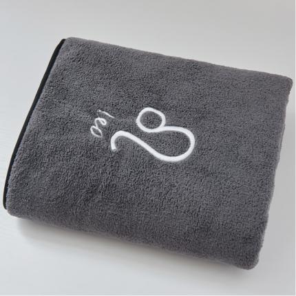 朴尔 2022新款十二星座毛巾浴巾系列 70*140浴巾-狮子座-灰色