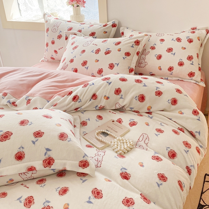 91家纺网 家纺一手货源 找家纺 （总）沐慕  2022新款牛奶绒四件套