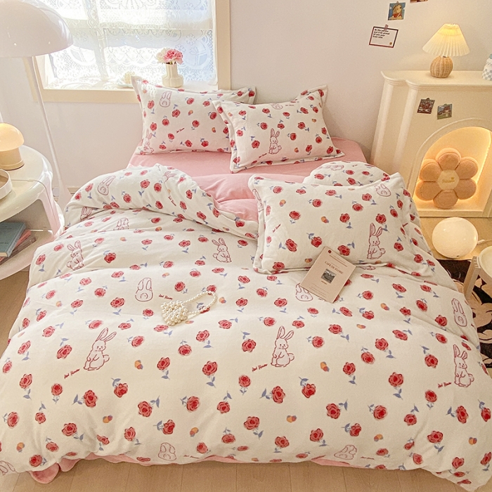 91家纺网 家纺一手货源 找家纺 （总）沐慕  2022新款牛奶绒四件套