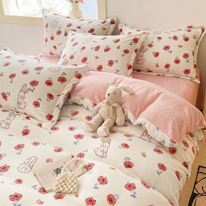 91家纺网 家纺一手货源 找家纺 （总）沐慕  2022新款牛奶绒四件套