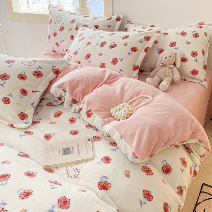 91家纺网 家纺一手货源 找家纺 （总）沐慕  2022新款牛奶绒四件套