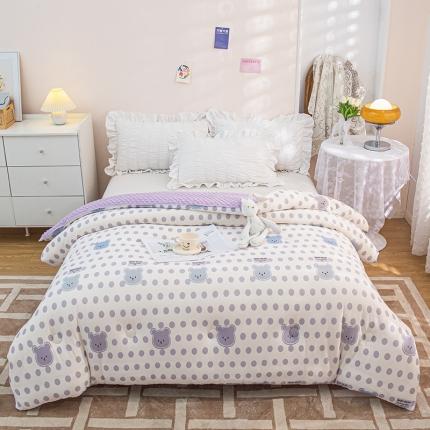 91家纺网 家纺一手货源 找家纺 （总）芯恋 2025新款针织棉豆豆被加厚冬被春秋被被芯