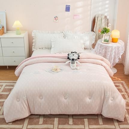 91家纺网 家纺一手货源 找家纺 （总）芯恋 2025新款针织棉豆豆被加厚冬被春秋被被芯