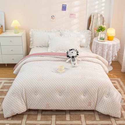 91家纺网 家纺一手货源 找家纺 芯恋 2025新款针织棉豆豆被加厚冬被春秋被被芯 迷你熊