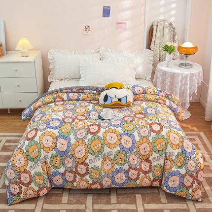 芯恋 2025新款针织棉豆豆被加厚冬被春秋被被芯 森林之王