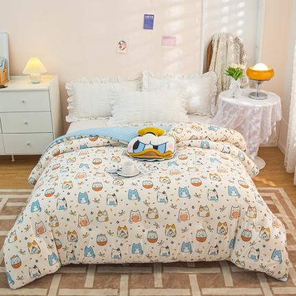 芯恋 2025新款针织棉豆豆被加厚冬被春秋被被芯 百变蓝猫