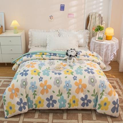 芯恋 2025新款针织棉豆豆被加厚冬被春秋被被芯 莫奈花园