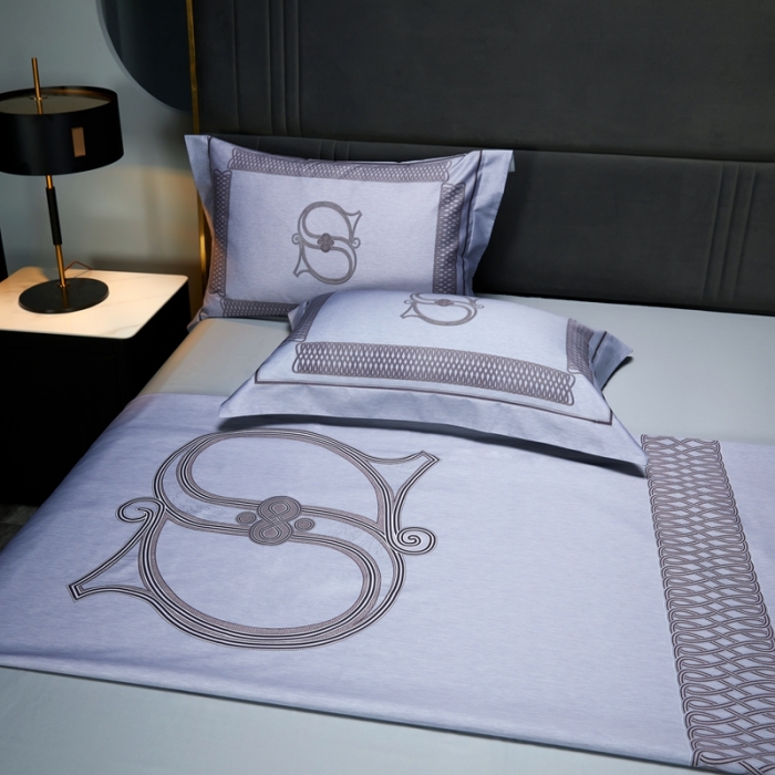 91家纺网 家纺一手货源 找家纺 缔缦 2022新款120s数码印花四件套 艾维尔