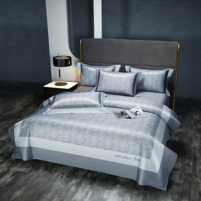 91家纺网 家纺一手货源 找家纺 缔缦 2022新款120s数码印花四件套 缪斯