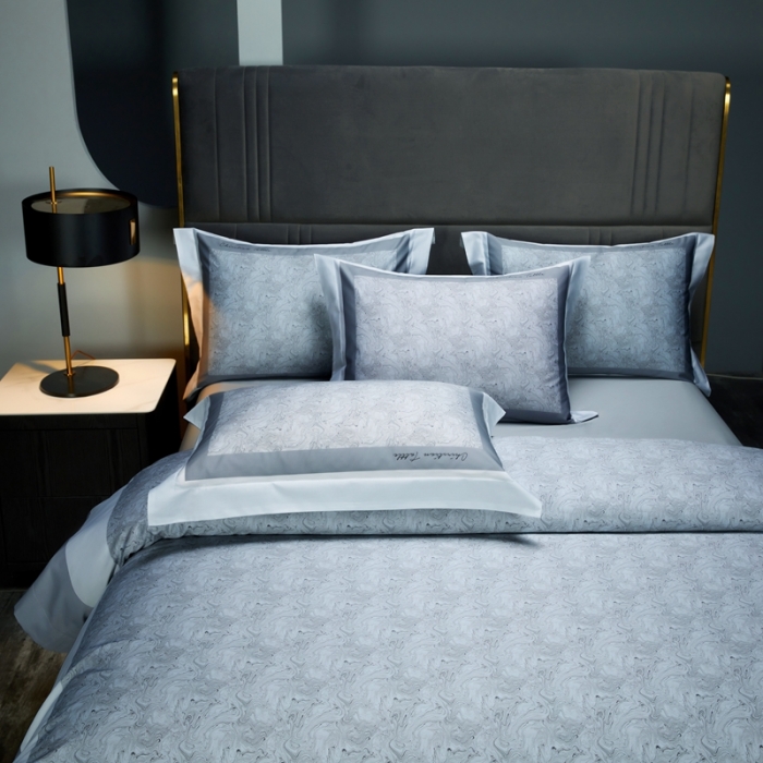 91家纺网 家纺一手货源 找家纺 缔缦 2022新款120s数码印花四件套 缪斯