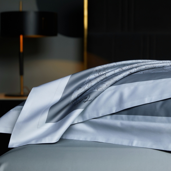 91家纺网 家纺一手货源 找家纺 缔缦 2022新款120s数码印花四件套 缪斯