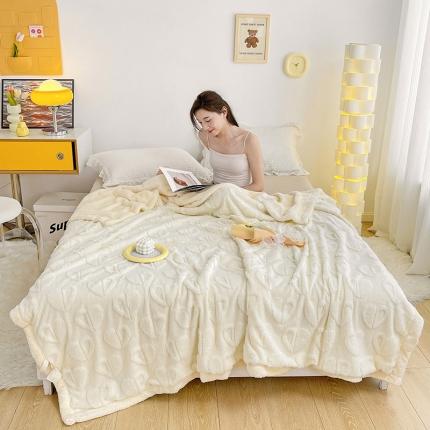 91家纺网 家纺一手货源 找家纺 （总）澳梵 2022新款塔芙绒毛毯【蜜语-心语系列】