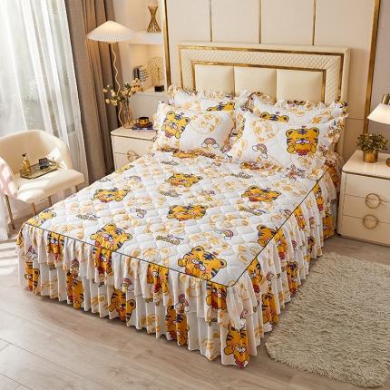 91家纺网 家纺一手货源 找家纺 （总）艾裙海 2025新款蕾丝夹棉床裙单品