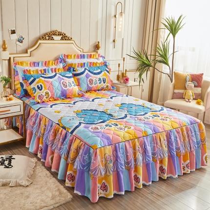 91家纺网 家纺一手货源 找家纺 （总）艾裙海 2025新款蕾丝夹棉床裙单品