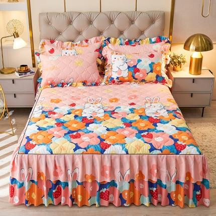 91家纺网 家纺一手货源 找家纺 （总）艾裙海 2025新款蕾丝夹棉床裙单品