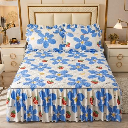 91家纺网 家纺一手货源 找家纺 （总）艾裙海 2025新款蕾丝夹棉床裙单品