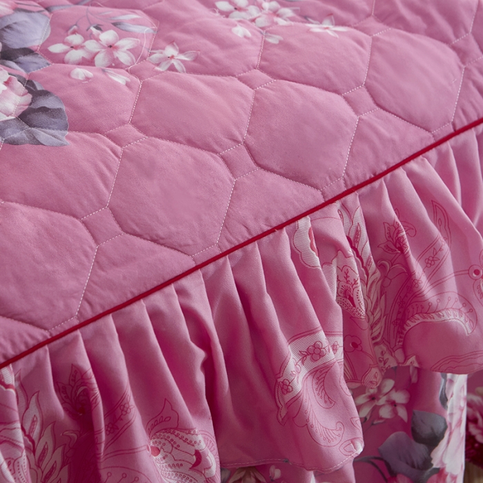 91家纺网 家纺一手货源 找家纺 （总）艾裙海 2025新款蕾丝夹棉床裙单品