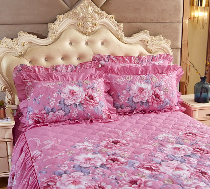 91家纺网 家纺一手货源 找家纺 （总）艾裙海 2025新款蕾丝夹棉床裙单品